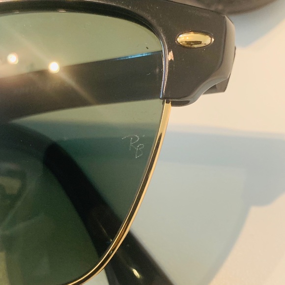 Ray Ban RB4175 Clubmaster Sunglasses Black Gold - Picture 5 of 5